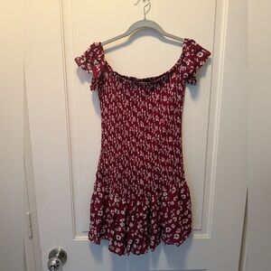Zara Burgundy Floral Dress